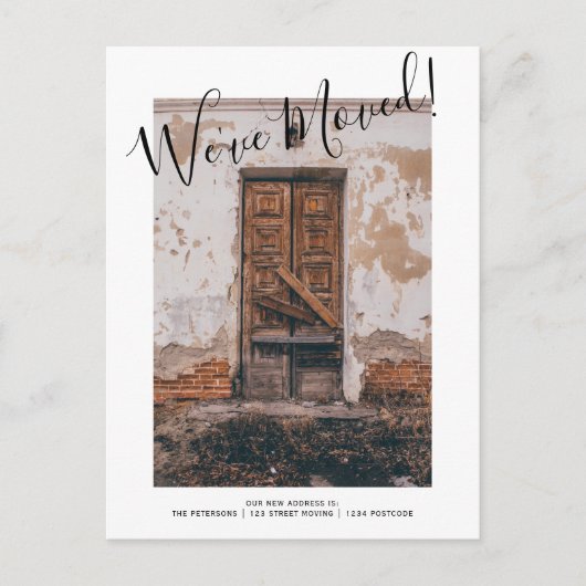 grappige deur bewegende aankondiging Upload foto (Voorkant)