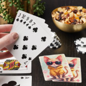 Grappige Devon Rex Kawaii Kat Pokerkaarten (Insitu)