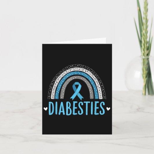 Grappige Diabetes Bewustzijn Vriend Kaart (Voorkant)