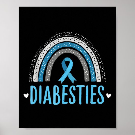 Grappige Diabetes Bewustzijn Vriend Poster (Voorkant)