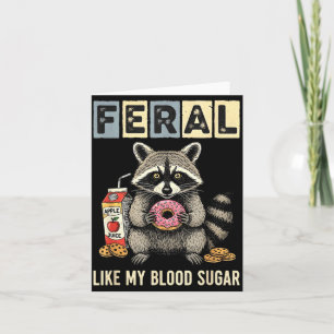Grappige Diabetes Wasbeer Humor Type Eén Insuline  Kaart