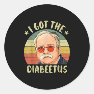 Grappige Diabetische Diabetische Type 1 2 Bewustzi Ronde Sticker