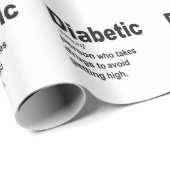 Grappige Diabetische Type 1 Definitie Awareness Gi Cadeaupapier (Rol Hoek)