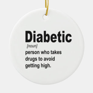 Grappige Diabetische Type 1 Definitie Awareness Gi Keramisch Ornament