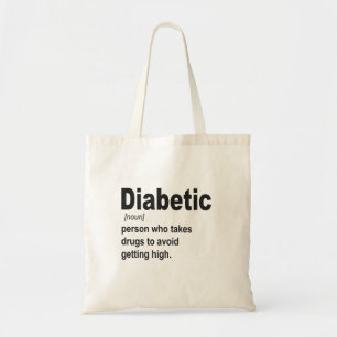 Grappige Diabetische Type 1 Definitie Awareness Gi Tote Bag