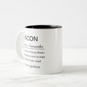 Grappige Diaken Definitie Persoonlijk Tweekleurige Koffiemok (Voorkant links)