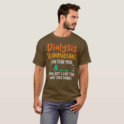 Grappige Dialyse Tech Mannen Vrouwen T-shirt (Voorkant volledig)