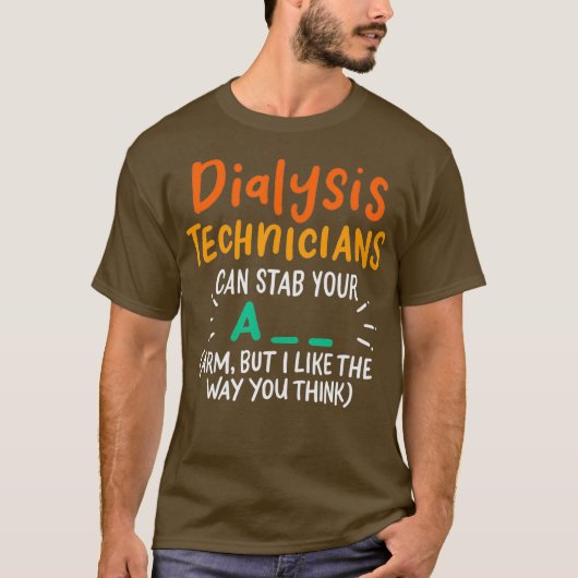 Grappige Dialyse Tech Mannen Vrouwen T-shirt (Voorkant)