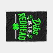 Grappige dibs op de roodharige Ierse st patricks d Fleece Deken (Voorkant (Horizontaal))
