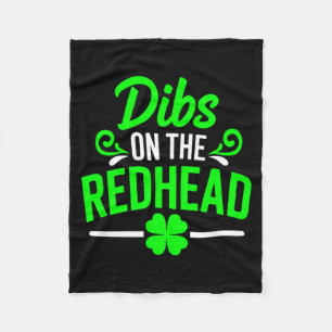 Grappige dibs op de roodharige Ierse st patricks d Fleece Deken