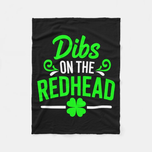 Grappige dibs op de roodharige Ierse st patricks d Fleece Deken (Voorkant)