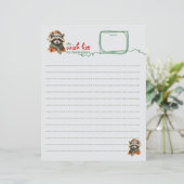 Grappige dier kerst favorieten - Wasbeer 1 (Staand voorkant)
