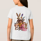 Grappige dier-selfiesquadron-cartoonontwerp Tri-Blend shirt (Achterkant)