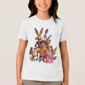 Grappige dier-selfiesquadron-cartoonontwerp Tri-Blend shirt (Voorkant)
