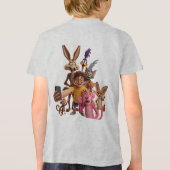 Grappige dier-selfiesquadron-cartoonontwerp Tri-Blend shirt (Achterkant)