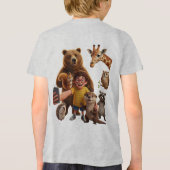 Grappige dier-selfiesquadron-cartoonontwerp Tri-Blend shirt (Achterkant)