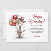 Grappige Dieren Aangepaste Naam kinder verjaardags (Voorkant)