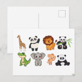 GRAPPIGE DIEREN ANSICHTKAART BRIEFKAART (Voorkant / Achterkant)