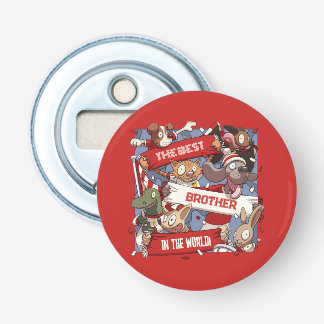 Grappige Dieren Beste Broer Cadeau Sport Fans Cart Button Flesopener