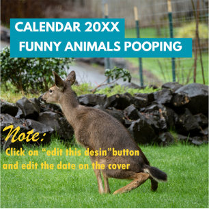 Grappige dieren die poepen 2027 Persoonlijk Kalender