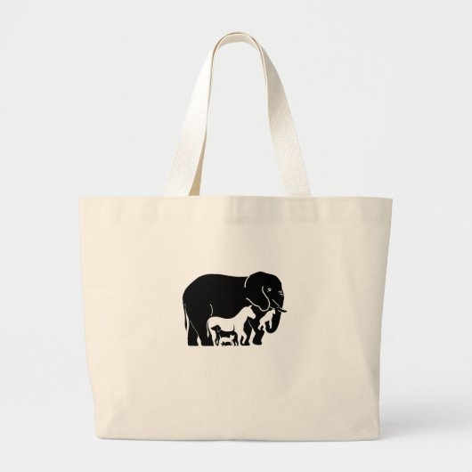 grappige dieren grote tote bag (Voorkant)