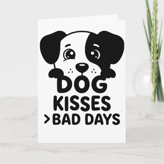 grappige dieren HOND KUST SLECHTE DAGEN Kaart (Voorkant)