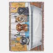 Grappige dieren in bad deken (Voorkant Verticaal)