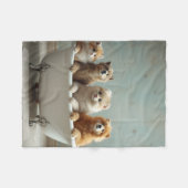 Grappige dieren in bad fleece deken (Voorkant (Horizontaal))