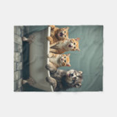 Grappige dieren in bad fleece deken (Voorkant (Horizontaal))