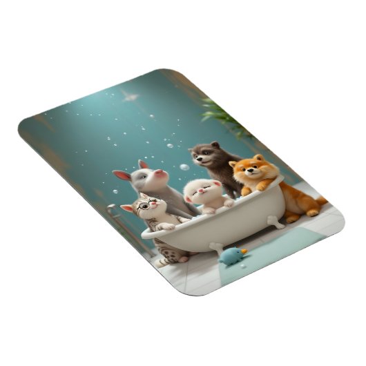 Grappige dieren in bad magneet (Rechterzijde)