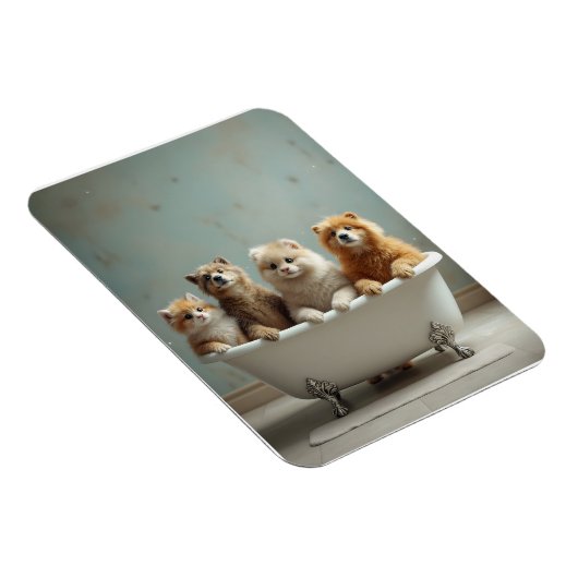 Grappige dieren in bad magneet (Rechterzijde)