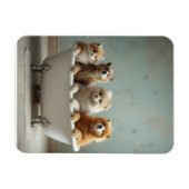 Grappige dieren in bad magneet (Horizontaal)