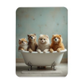 Grappige dieren in bad magneet (Verticaal)