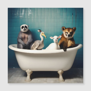 Grappige dieren in de badkamer