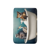 Grappige dieren in de badkamer badmat (Voorkant Verticaal)