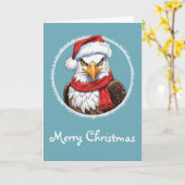 Grappige dieren Kerstfavorieten - Eagle 2 Kaart (Gele Bloem)