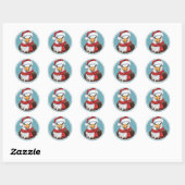 Grappige dieren Kerstfavorieten - Eagle 2 Ronde Sticker (Vel)