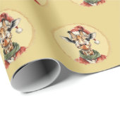 Grappige dieren Kerstfavorieten - Giraffe 1 Cadeaupapier (Rol Hoek)