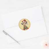 Grappige dieren Kerstfavorieten - Giraffe 1 Ronde Sticker (Envelop)
