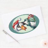 Grappige dieren Kerstfavorieten - Goose 3 Ovale Sticker (Envelop)