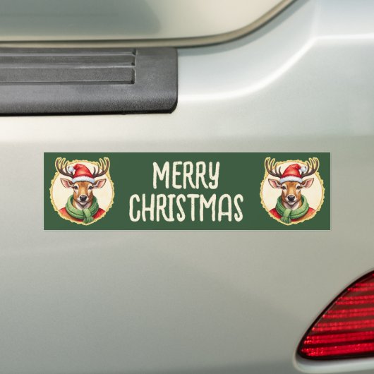 Grappige dieren Kerstfavorieten - Herten 2 Bumpersticker (Op auto)