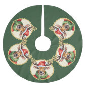Grappige dieren Kerstfavorieten - Herten 2 Kerstboom Rok (Voorkant)