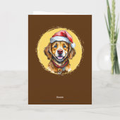 Grappige dieren Kerstfavorieten - Hond 1 Kaart (Achterkant)