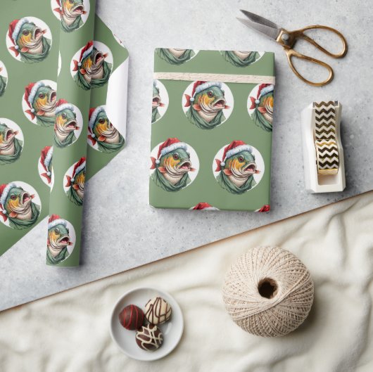 Grappige dieren Kerstfavorieten - Karper 1 Cadeaupapier (Crafts)