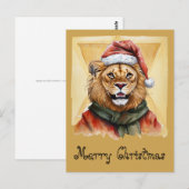 Grappige dieren Kerstfavorieten - Lion 1 Briefkaart (Voorkant / Achterkant)