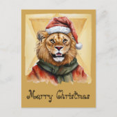 Grappige dieren Kerstfavorieten - Lion 1 Briefkaart (Voorkant)