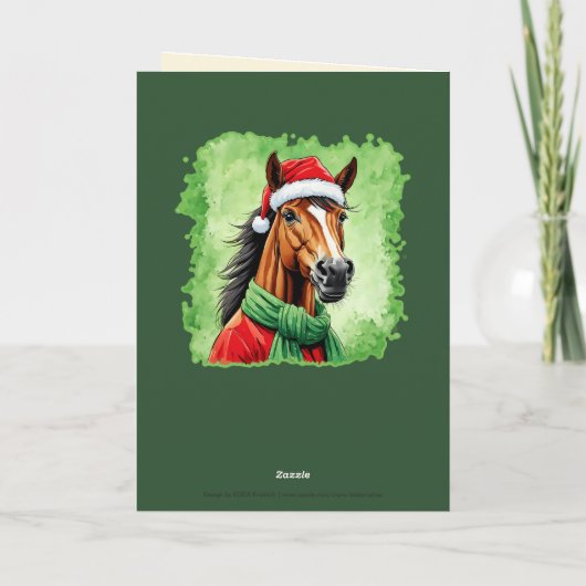 Grappige dieren Kerstfavorieten - Paard 6 Kaart (Achterkant)
