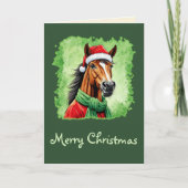 Grappige dieren Kerstfavorieten - Paard 6 Kaart (Voorkant)