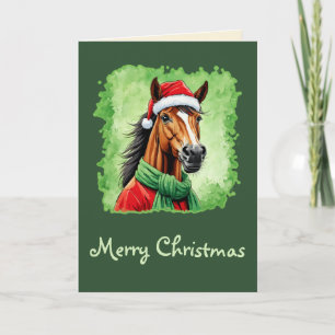 Grappige dieren Kerstfavorieten - Paard 6 Kaart