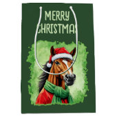 Grappige dieren Kerstfavorieten - Paard 6 Medium Cadeauzakje (Voorkant)